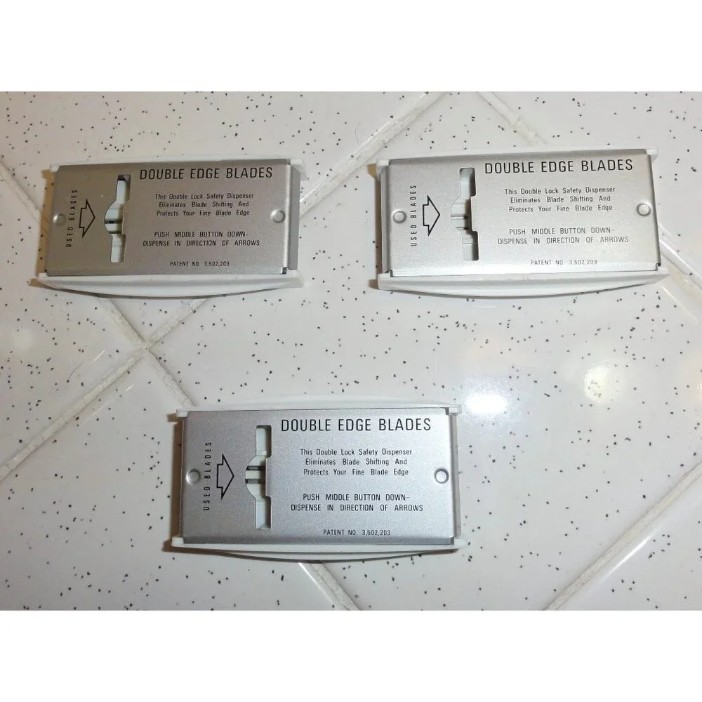 Vintage Lot of Three Personna Super Platinum Chrome Blades double edge 15 Total